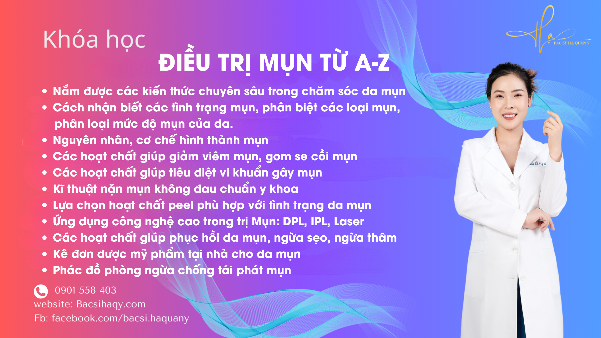 Khóa Điều trị mụn Từ A-Z